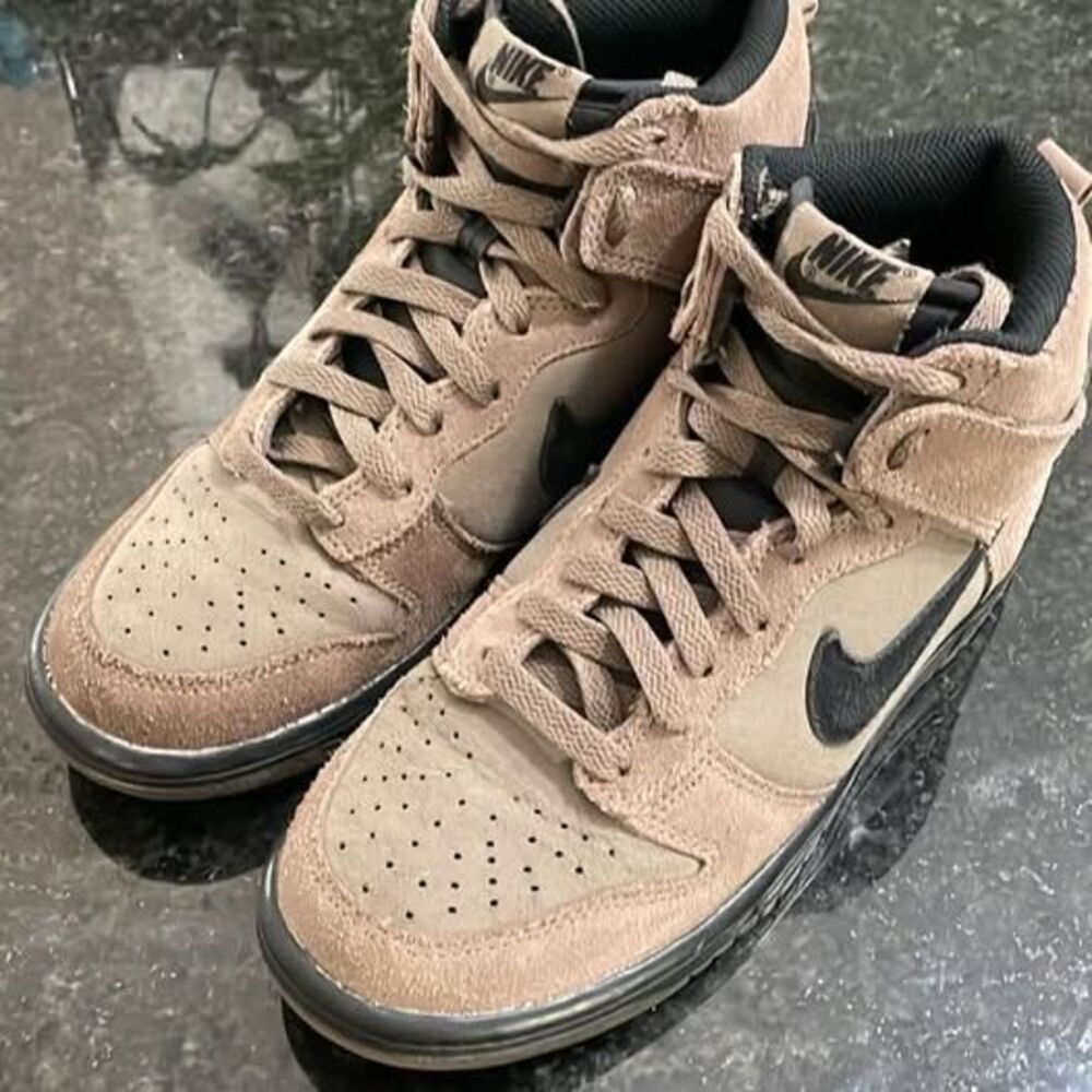 Nike Dunk High Brown Mushroom GS 308319-203 Youth Size 5.5Y Suede S